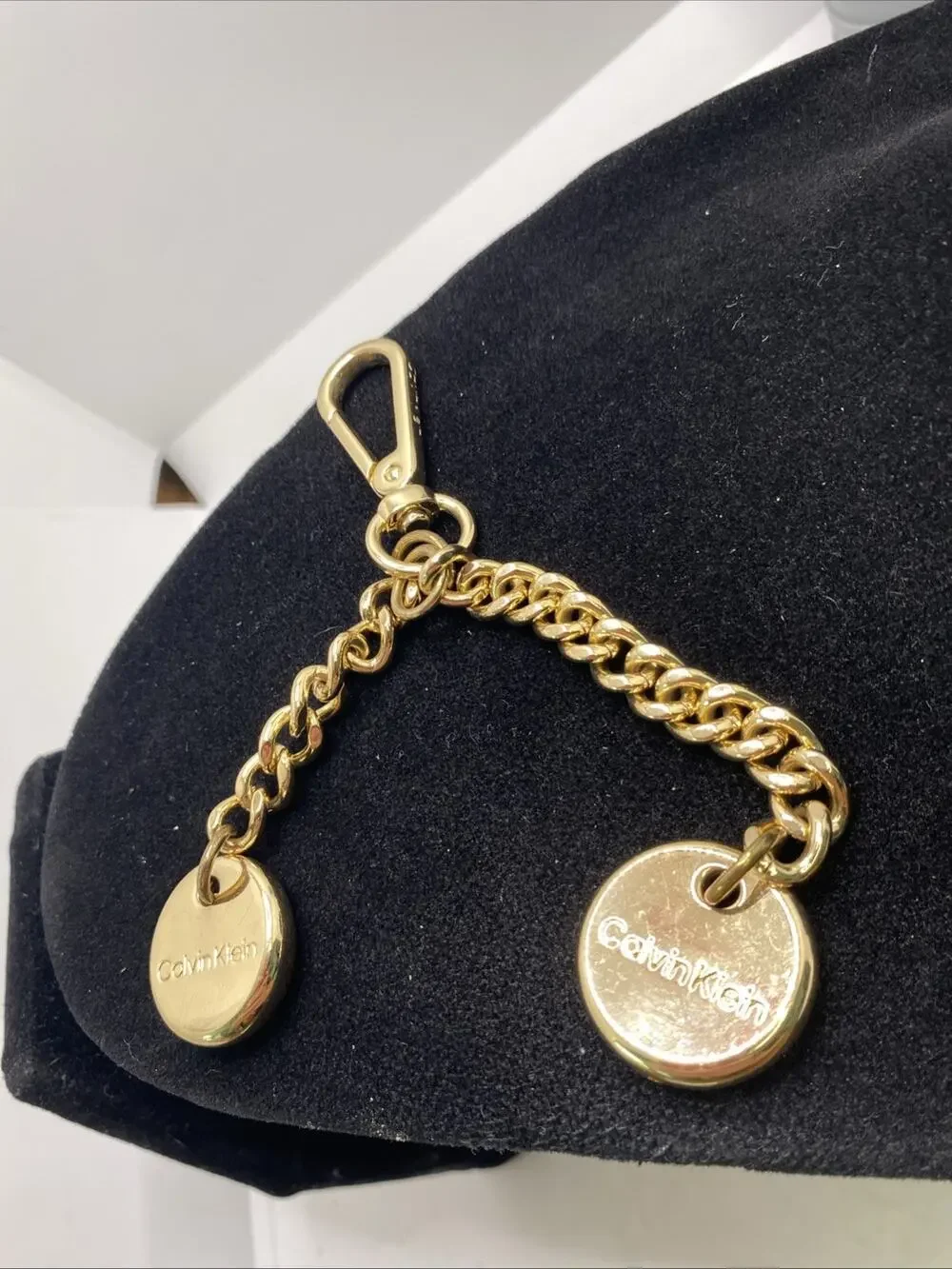 Vintage Calvin Klein Gold Tone Keychain